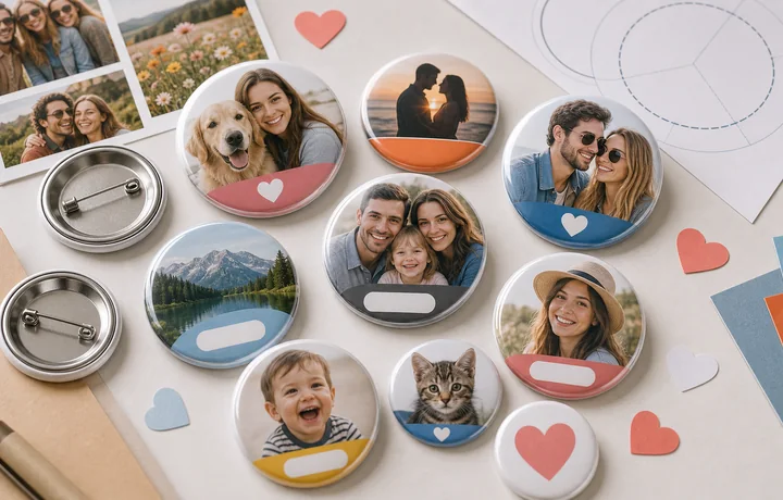Broška s fotografijo in personalizirana priponka s sliko