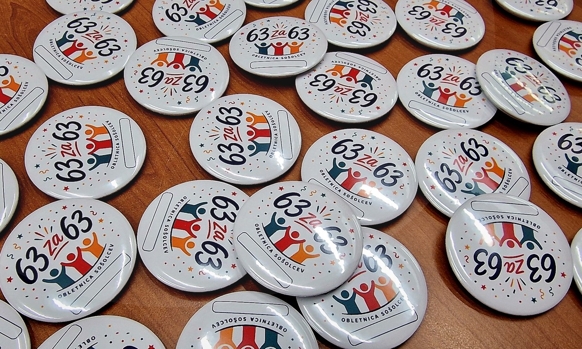 Izdelane rojstnodnevne broške 63 za 63